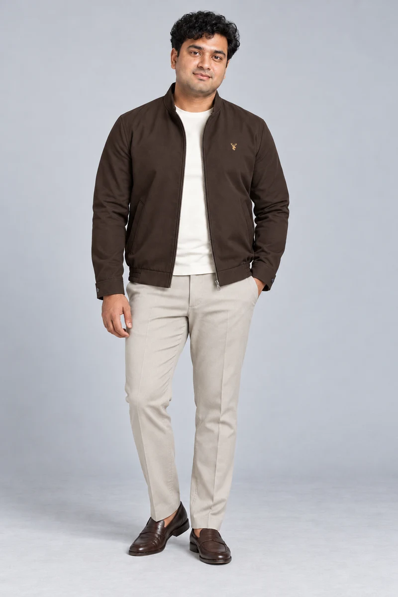 STILL Men's Aperture Zip Blouson in Espresso, view 1