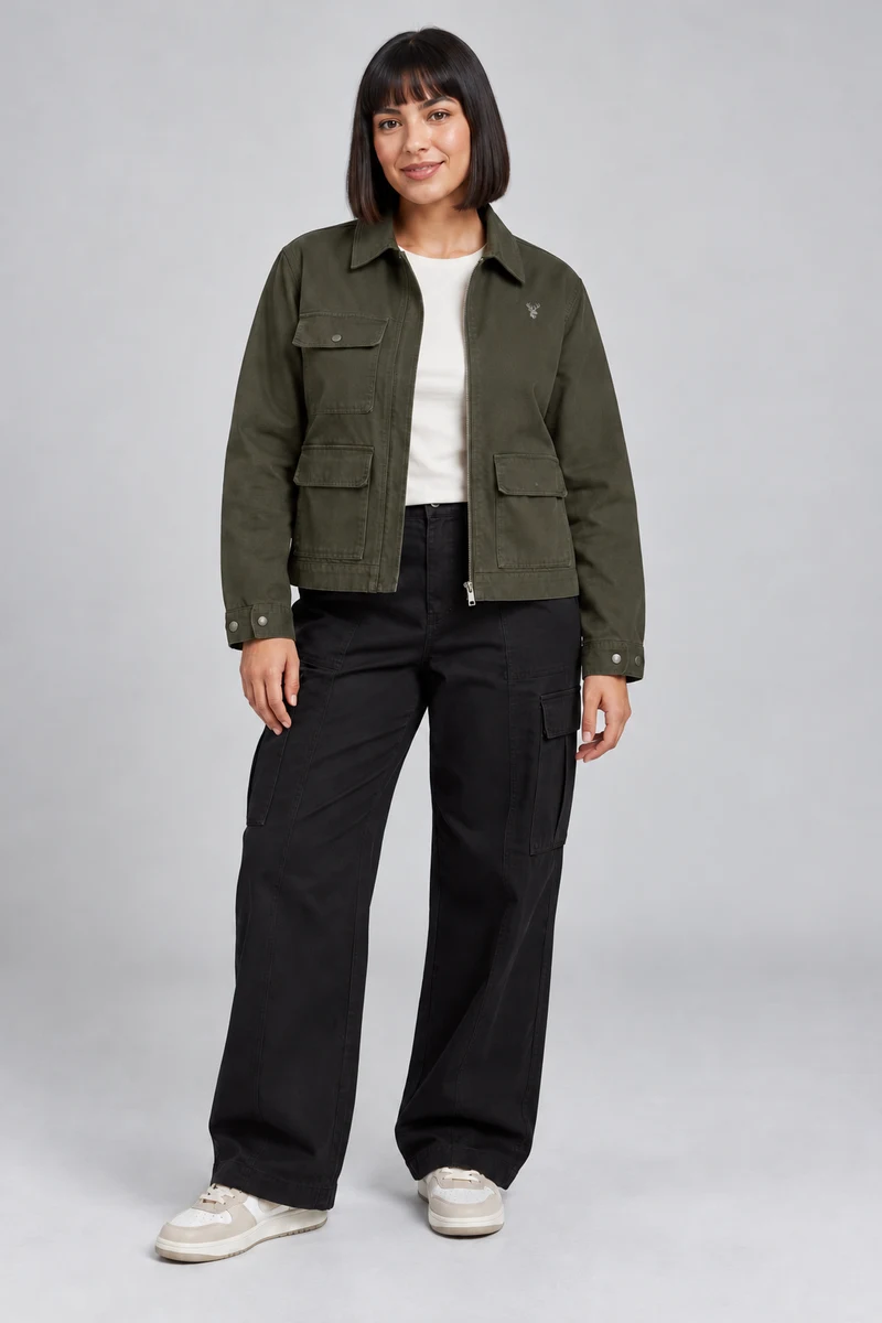CITY SIGNAL Women's Transit Utility Jacket in Dark Olive, view 1