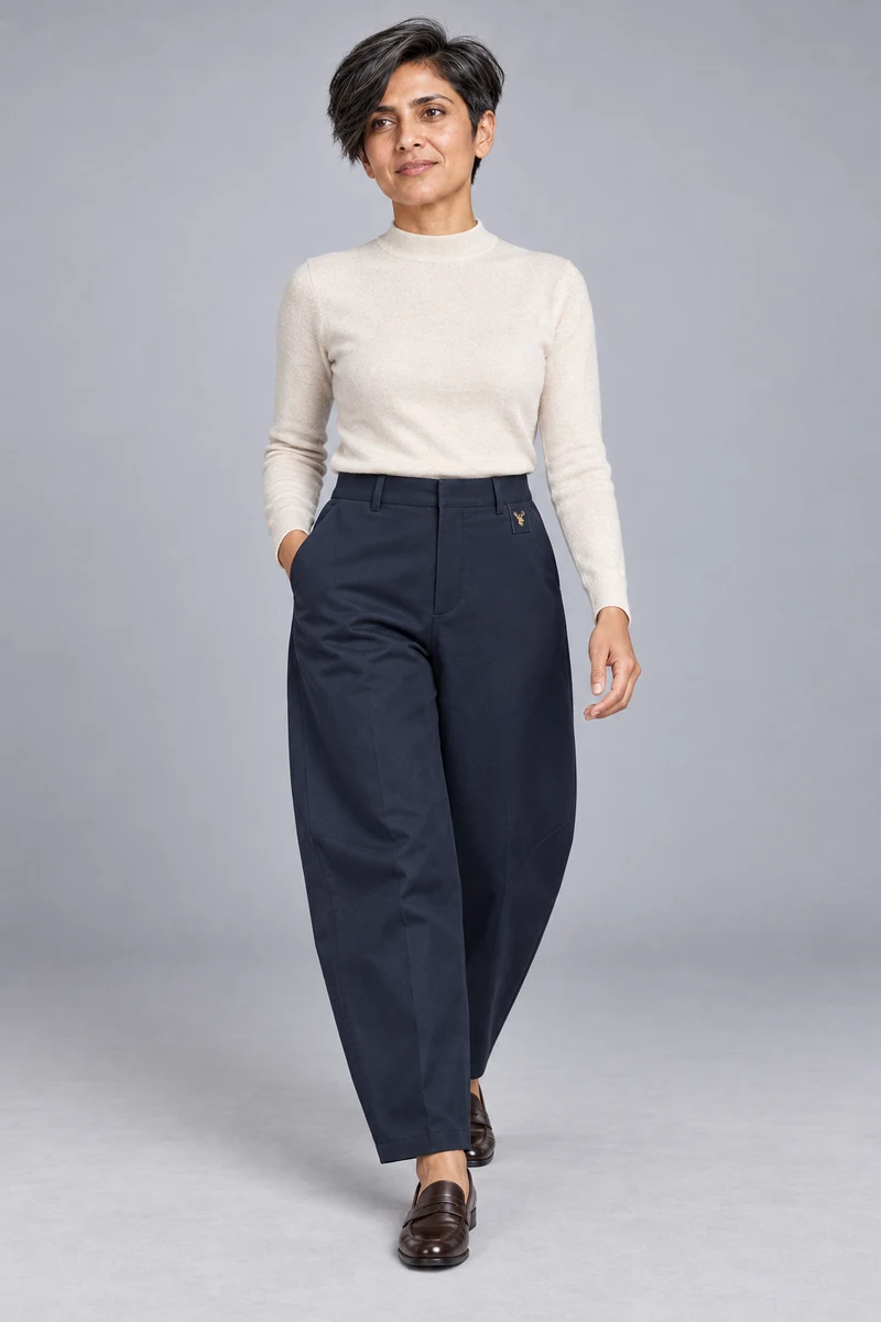 STILL Women's Quiet Arc Trouser in Ink Navy, view 1