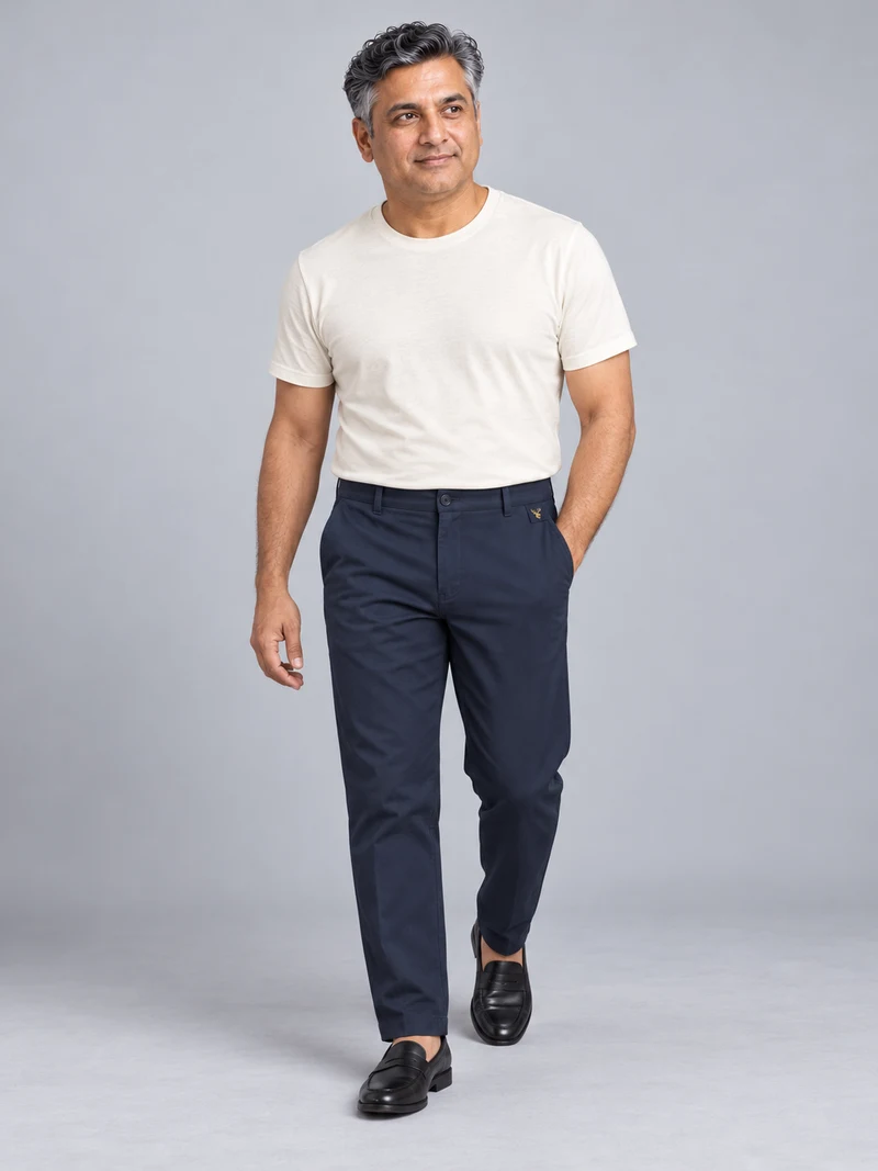 STILL Men's Arc Travel Trouser in Ink Navy, view 1