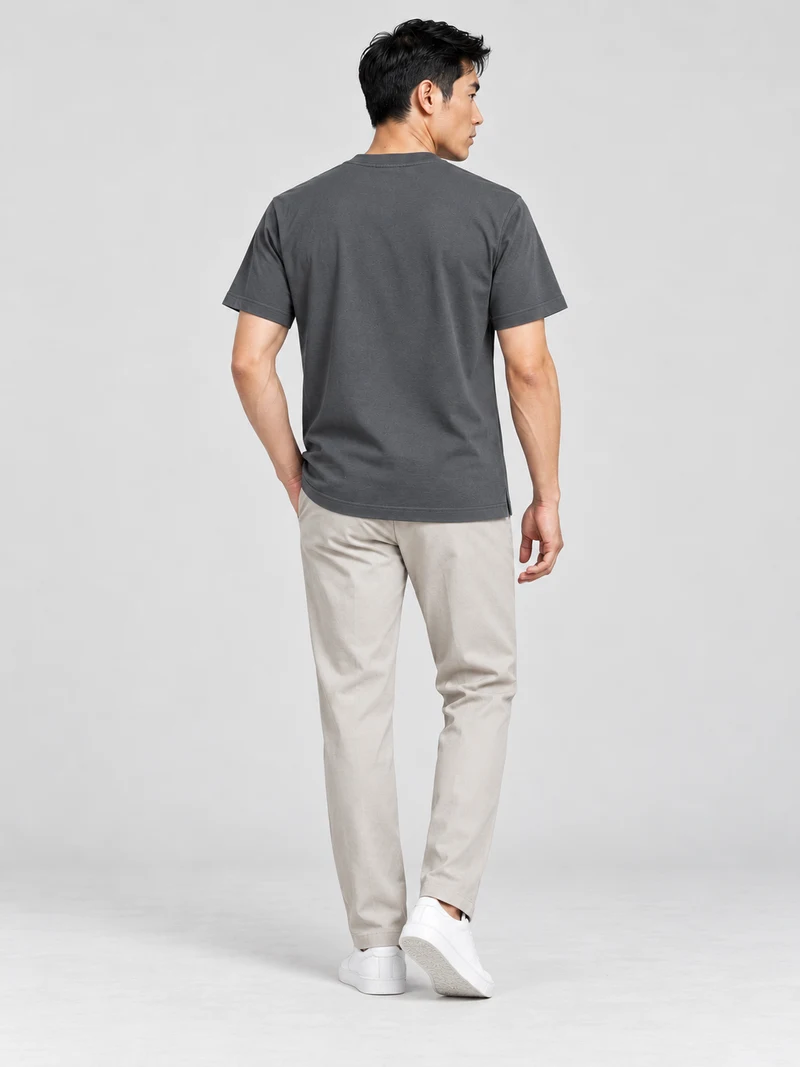 FORM / 01 Men's Straight Tee in Slate, back view