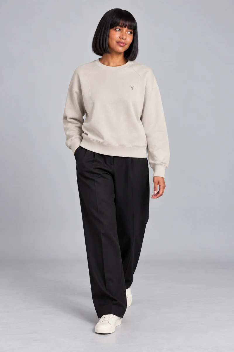 CITY SIGNAL Women's Axis Panel Sweat in Bone, view 1