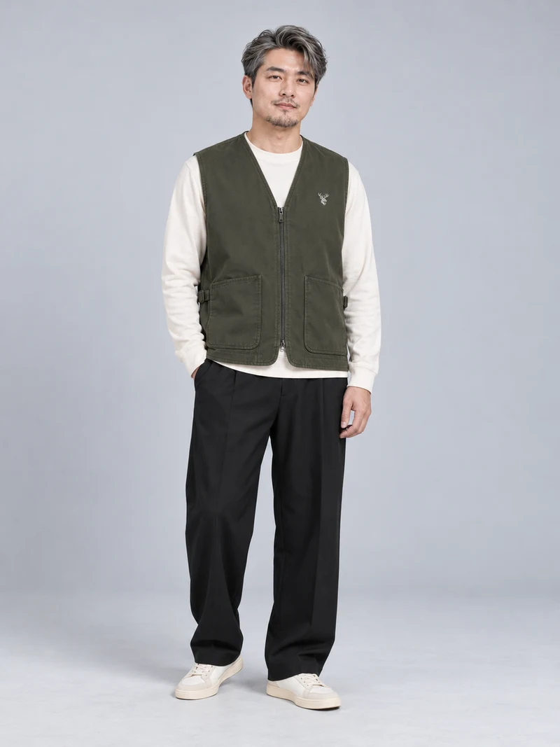 CITY SIGNAL Men's Transit Utility Vest in Dark Olive, view 1