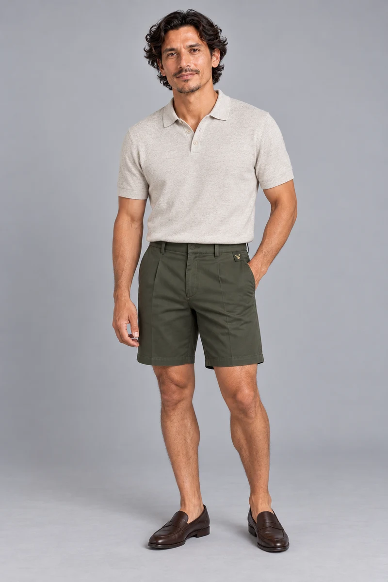 STILL Men's Gallery Tailored Short in Dark Olive, view 1