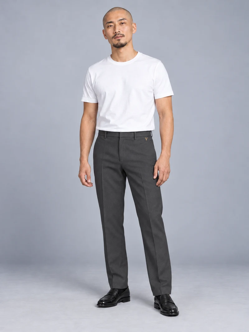 STILL Men's Evening Straight Trouser in Charcoal, view 1