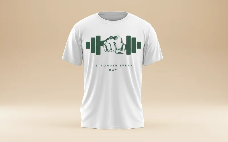 Ascendant Strength Graphic Tee in White, front view
