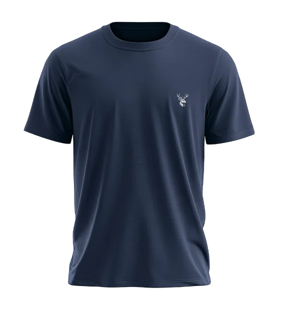 Signature T-shirt in Dark Blue, front view
