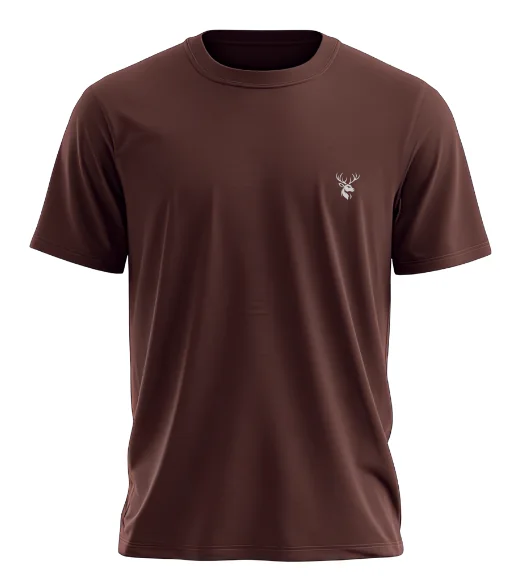 Signature T-shirt in Dark Red, front view