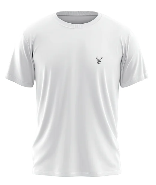 Signature T-shirt in Ivory, front view