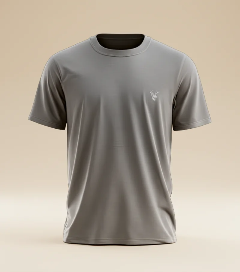 Signature T-shirt in Slate Grey, front view