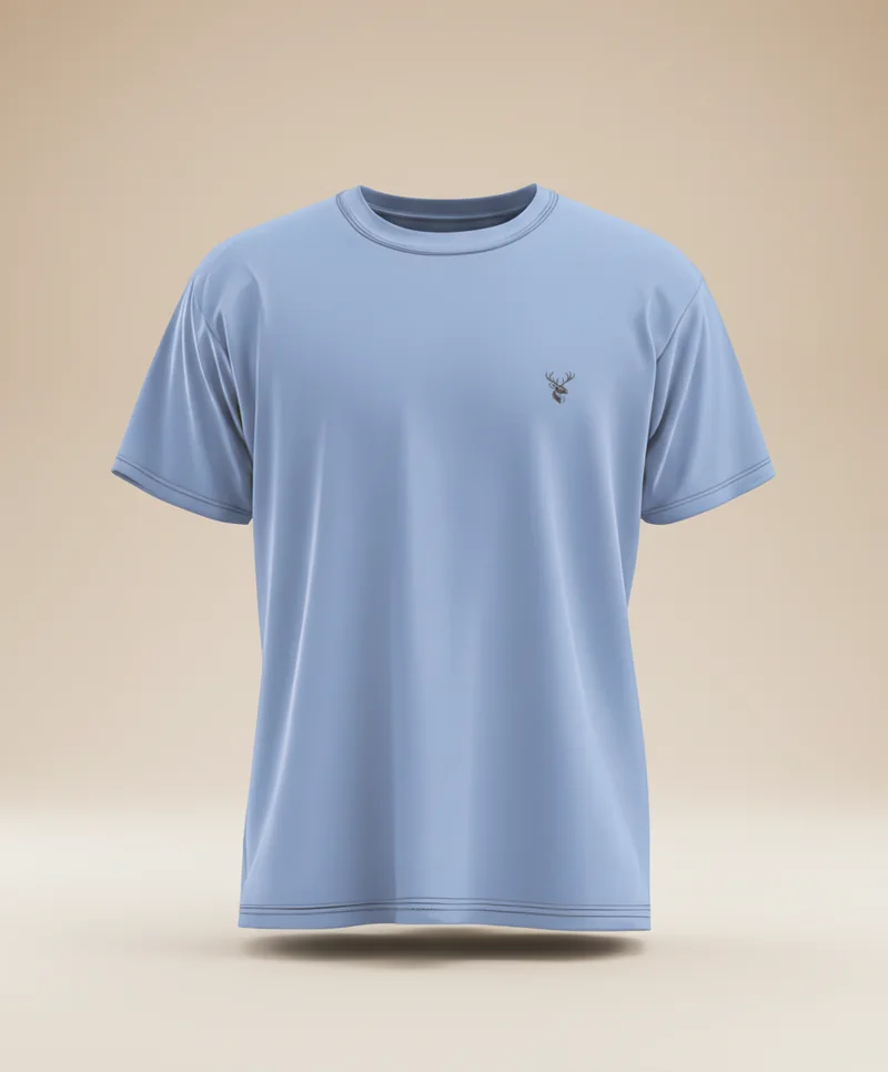 Signature T-shirt in Pale Blue, front view