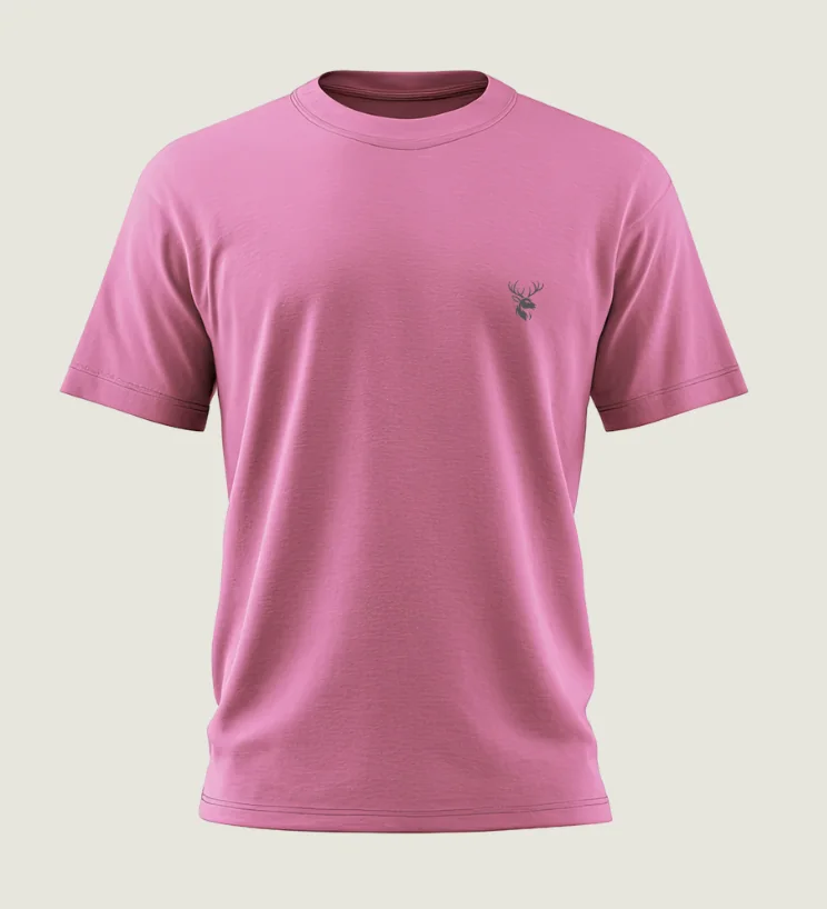 Signature T-shirt in Pink, front view