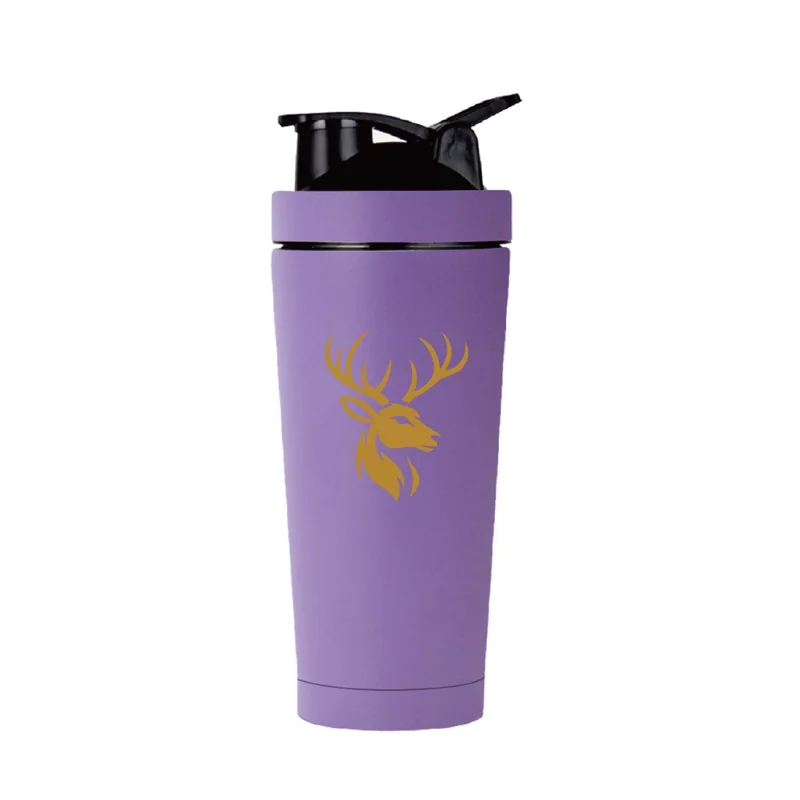 Purple Stag Shaker Bottle in Plum, front view