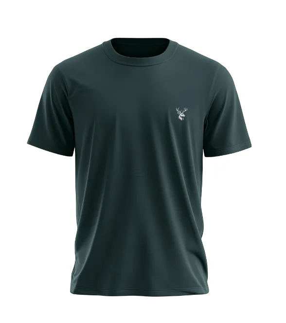 Signature T-shirt in Evergreen, front view