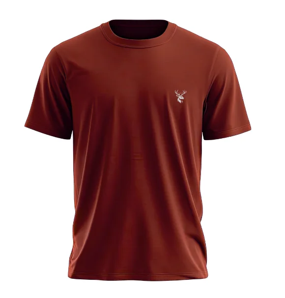 Signature T-shirt in Tomato Red, front view