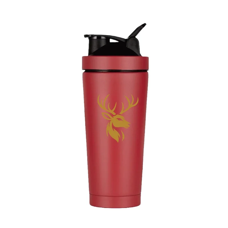 Red Stag Shaker Bottle in Tomato Red, front view