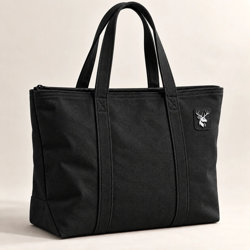 Borough Structured Tote — Black, Front view