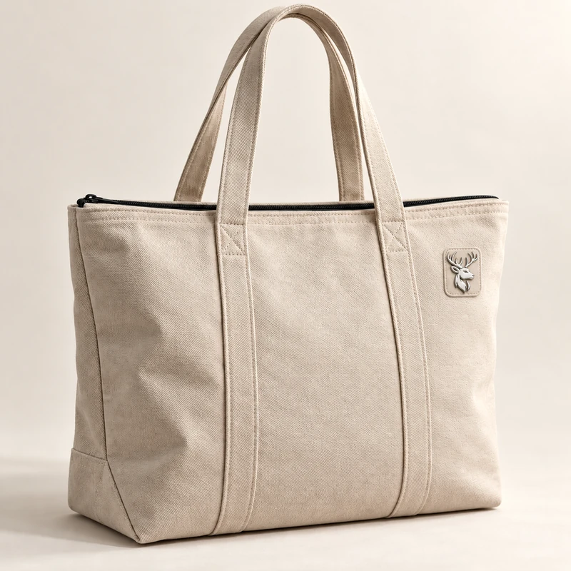Borough Structured Tote — Stone, Front view