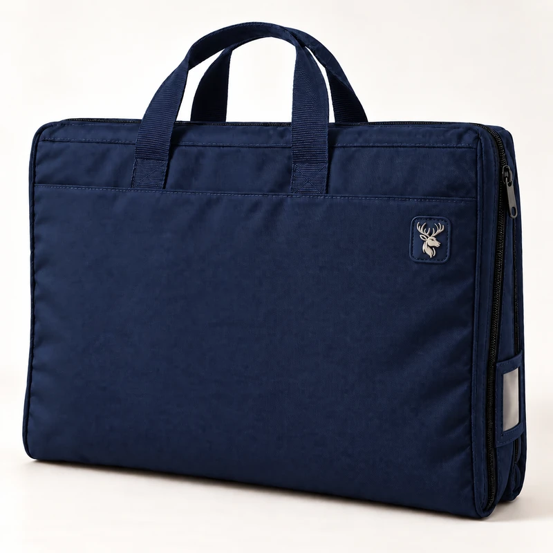 Passage Foldable Garment Carrier — Midnight Navy, Front view