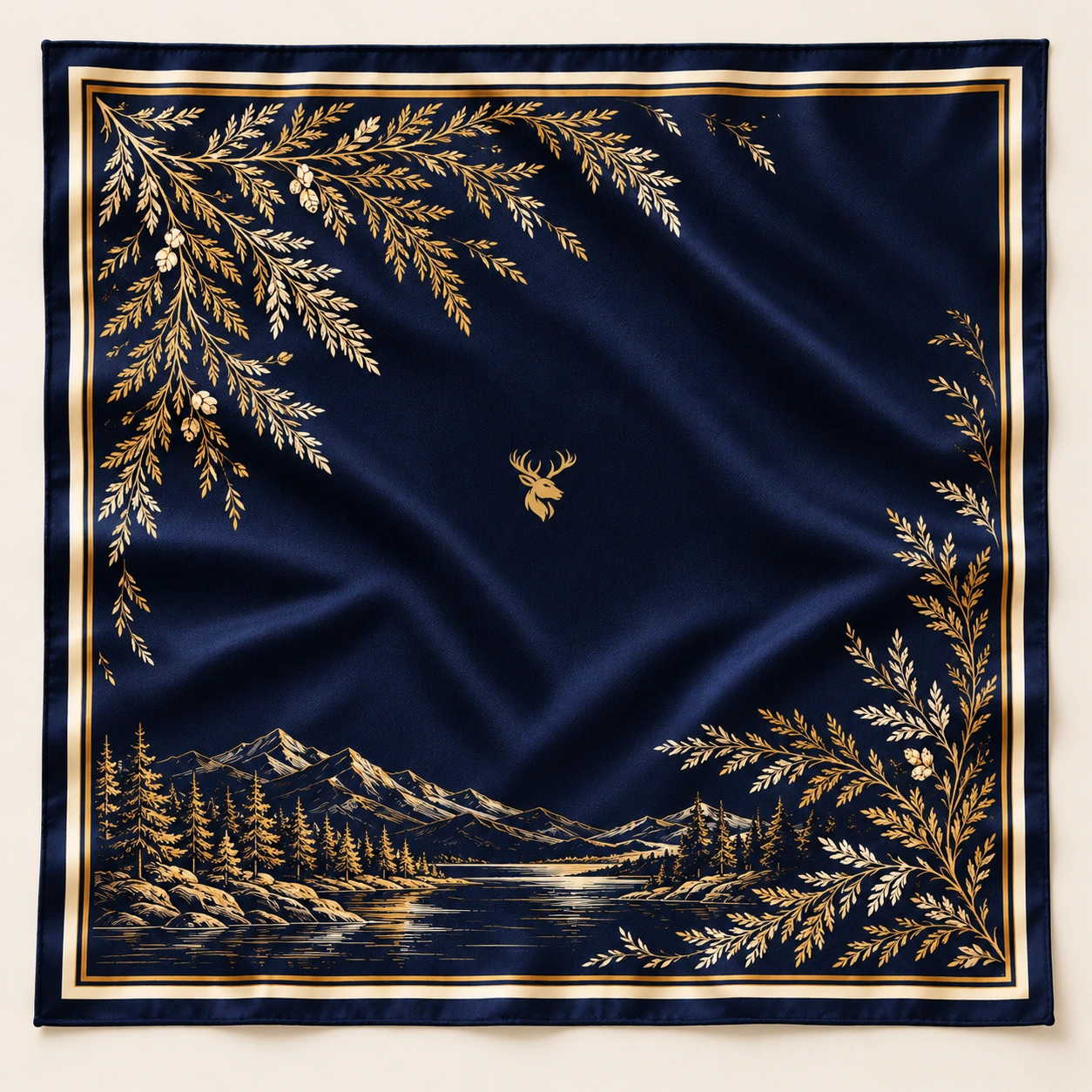Nocturne Cedar Scarf 90, Front view