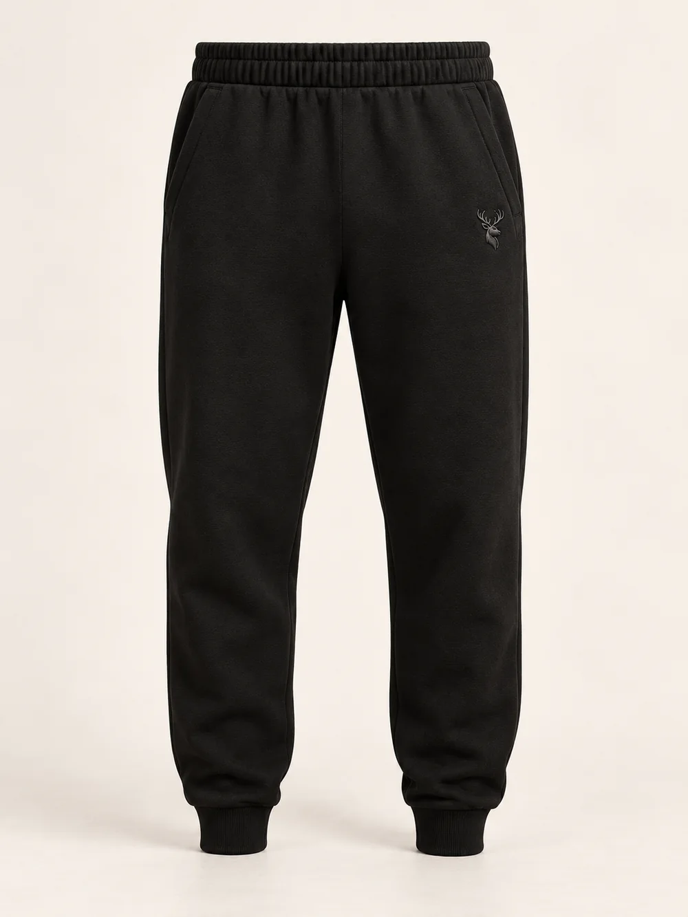 Men's Anchor Heavyweight Sweatpant — Black in Black, front view