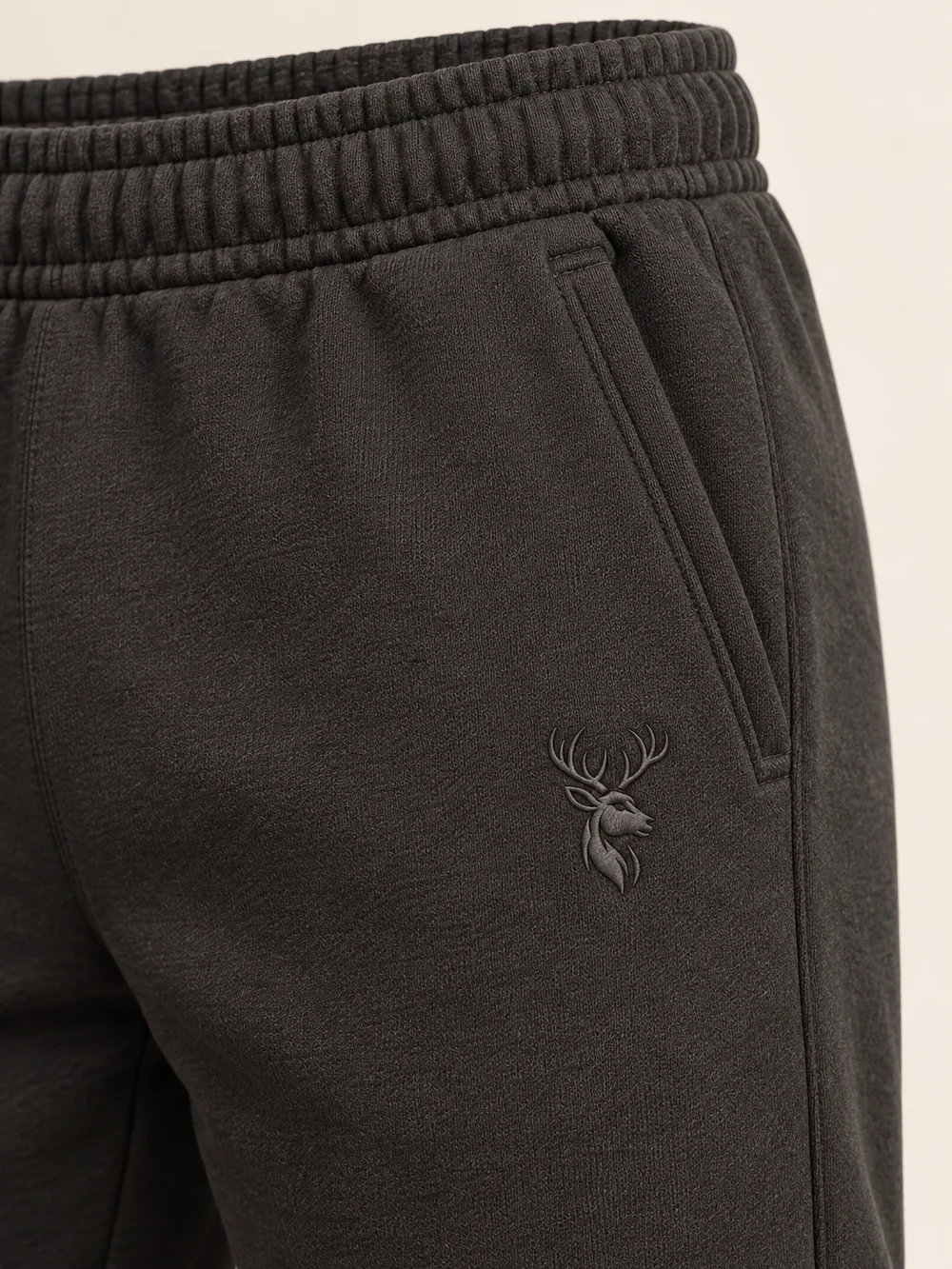 Men's Anchor Heavyweight Sweatpant — Deep Charcoal, Detail view