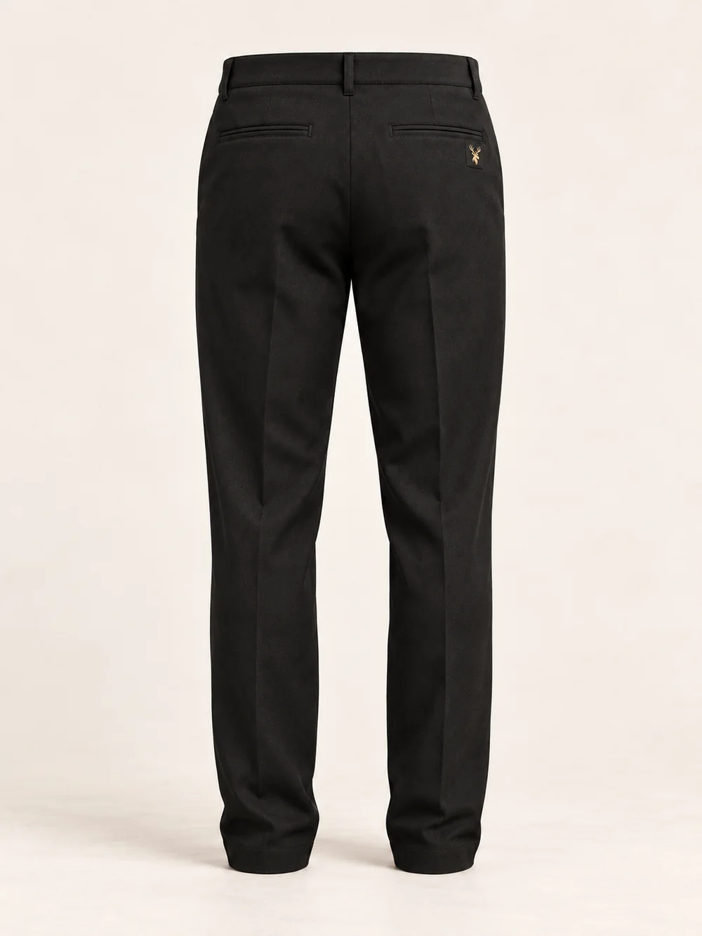 Men's Avenue Casual Trouser — Black, Back view