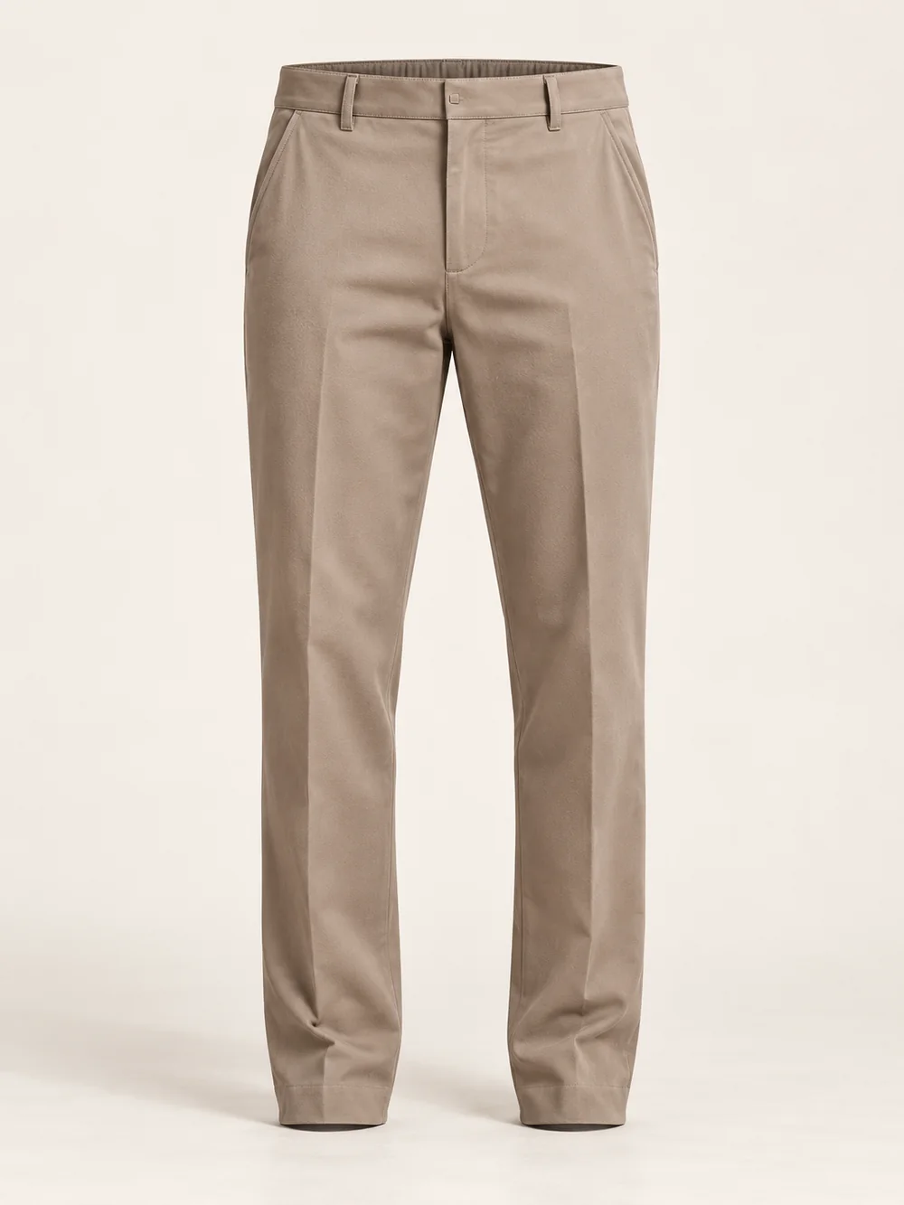 Men's Avenue Casual Trouser — Taupe in Taupe, front view