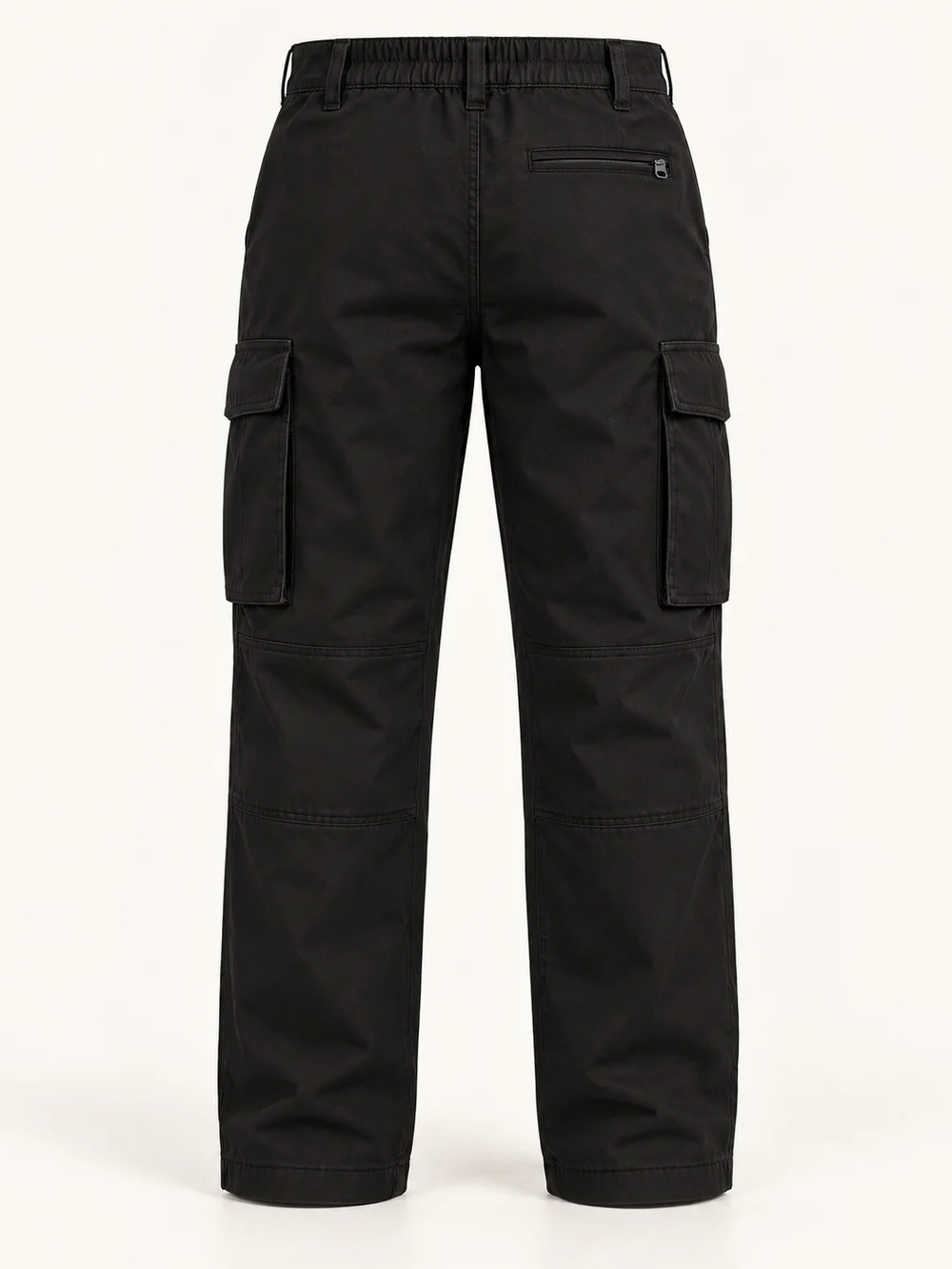 Unisex Field Relaxed Cargo — Black, Back view