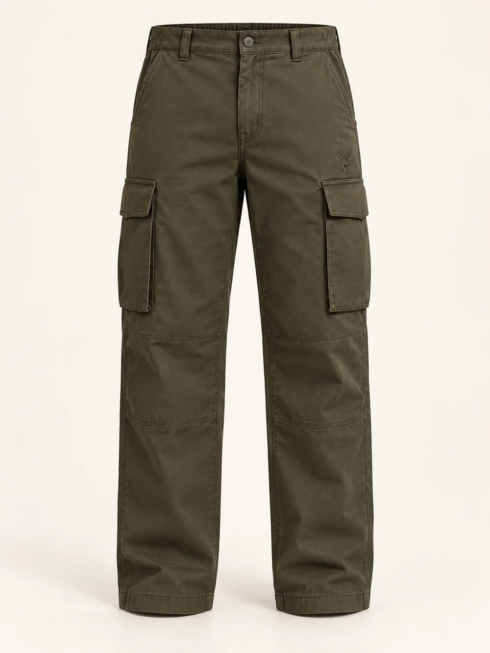 Unisex Field Relaxed Cargo — Dark Olive in Dark Olive, front view