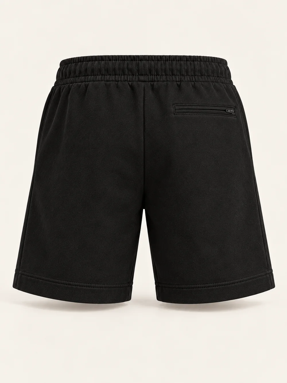 Unisex Harbor Premium Short — Black, Back view
