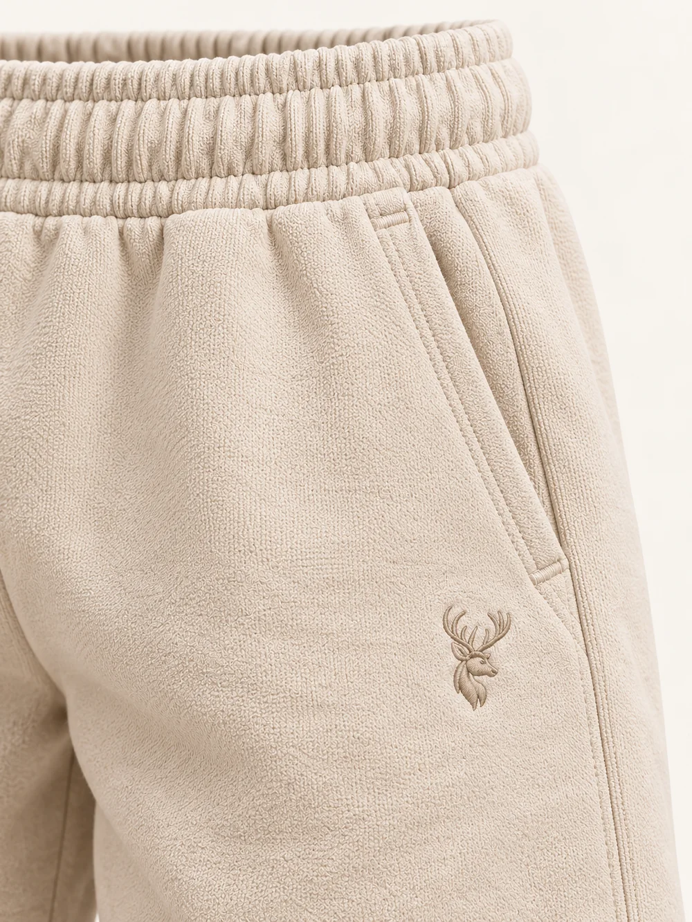Unisex Harbor Premium Short — Stone, Detail view