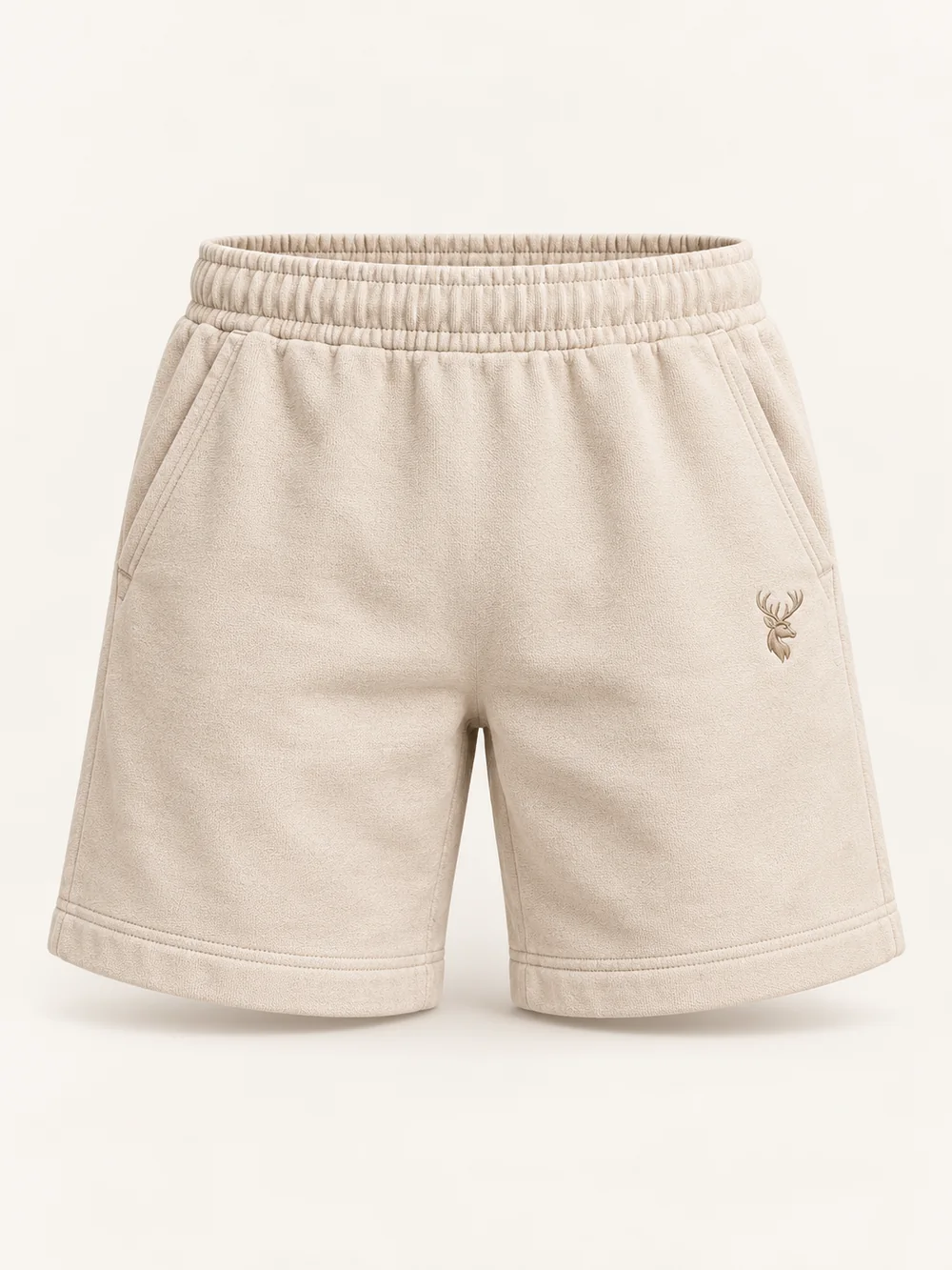 Unisex Harbor Premium Short — Stone in Stone, front view