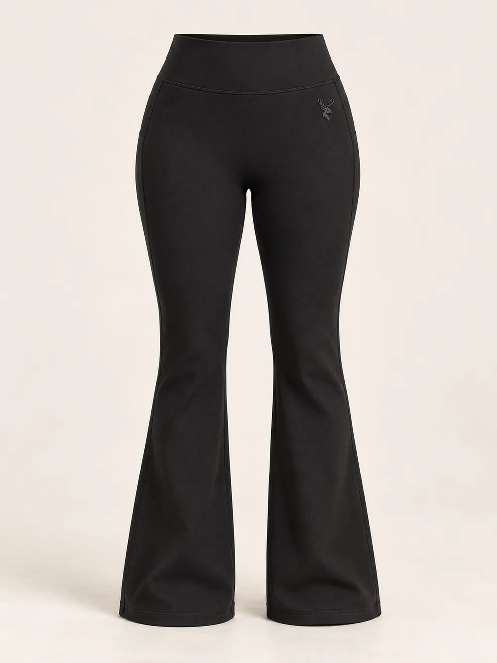 Women's Arc Flared Legging — Black in Black, front view