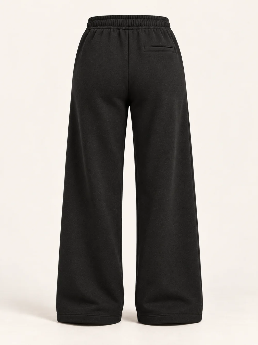 Women's Drift Wide Sweatpant — Black, Back view