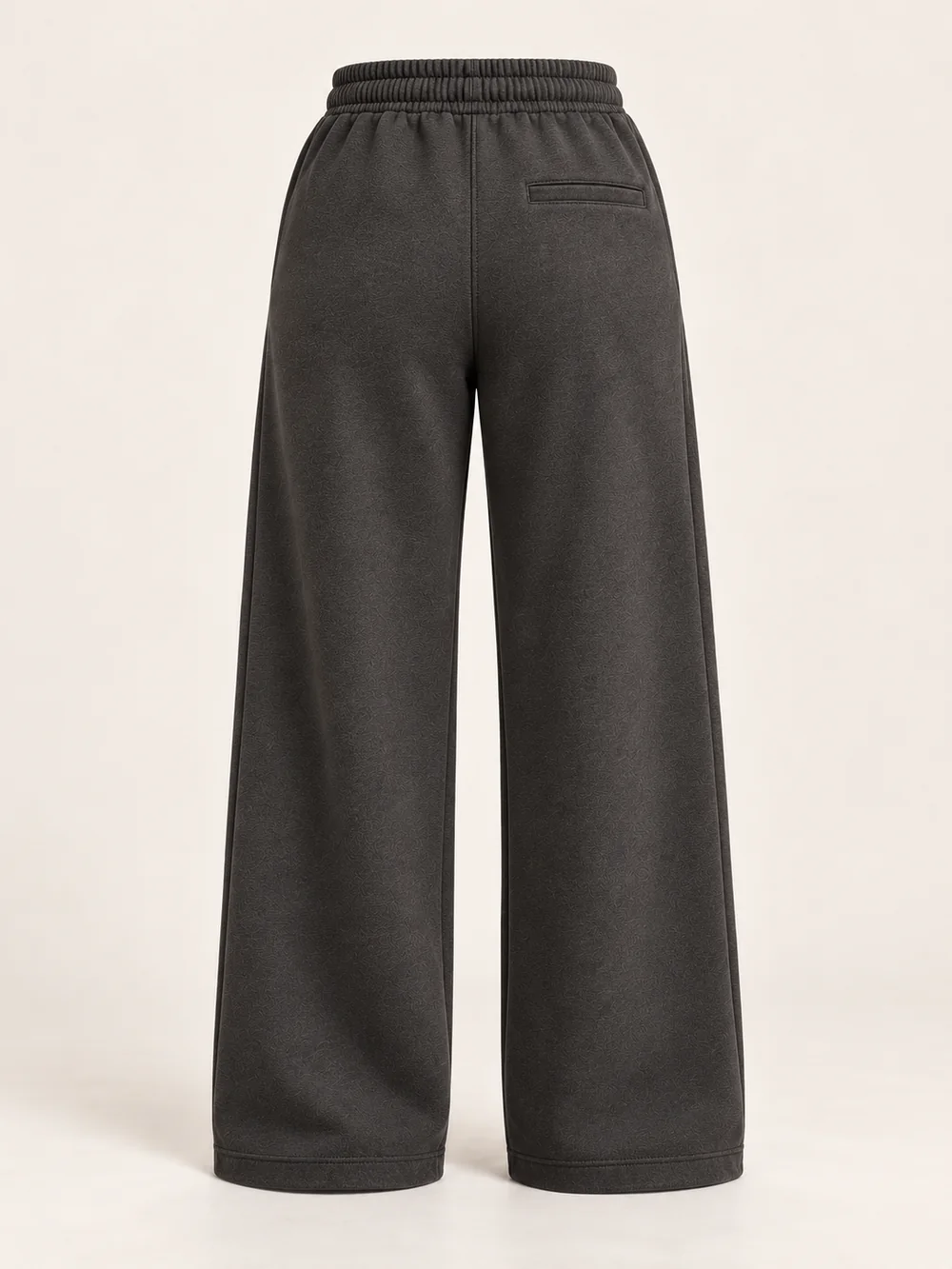 Women's Drift Wide Sweatpant — Deep Charcoal, Back view