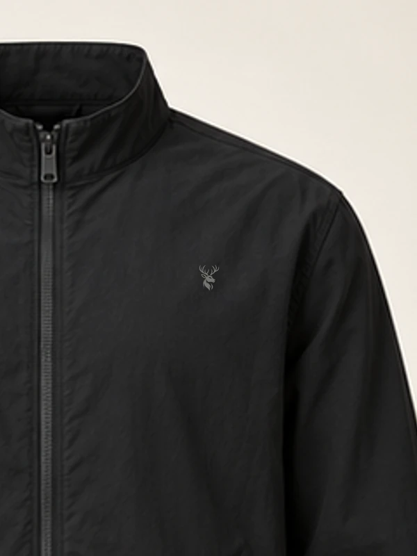 Breakwater Liner Jacket — Black, Detail view