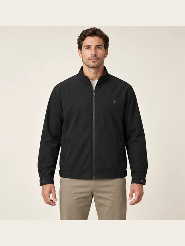 Breakwater Liner Jacket — Black, On-model view