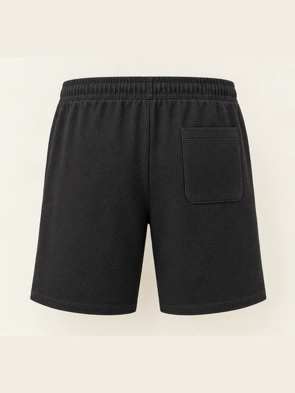 Cinder Texture Shorts — Washed Black, Back view