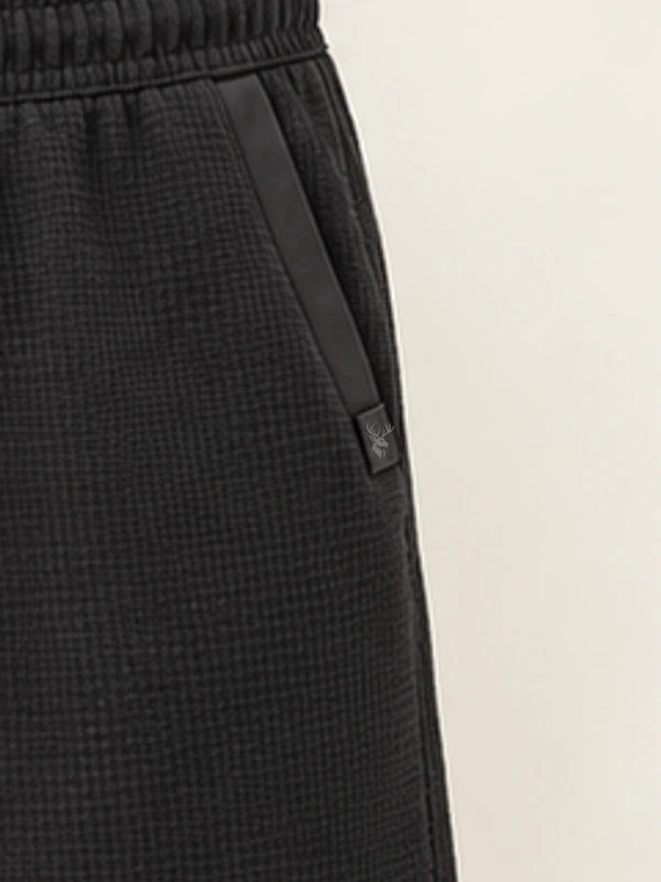 Cinder Texture Shorts — Washed Black, Detail view