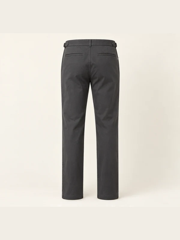 Keel Draw-Tab Trouser — Charcoal, Back view