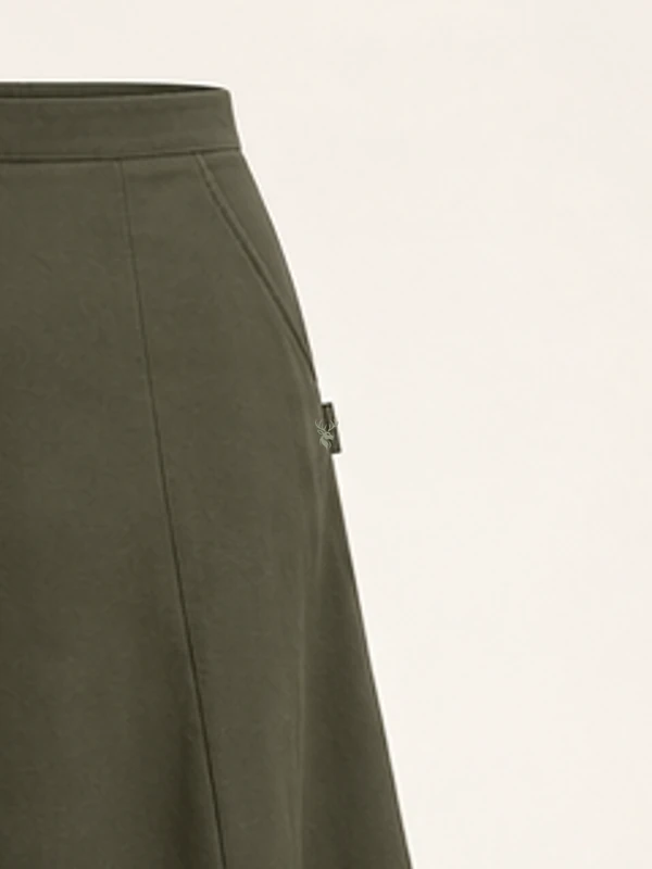 Estuary Panel Midi — Dark Olive, Detail view