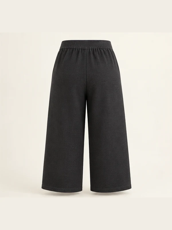 Mora Texture Culotte — Washed Black, Back view