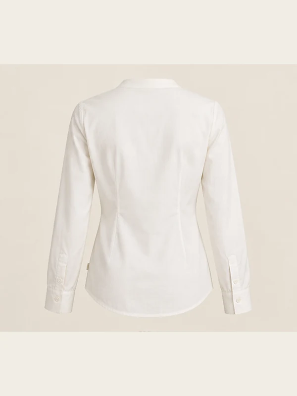 Paloma Secure-Wrap Shirt — Off-white, Back view