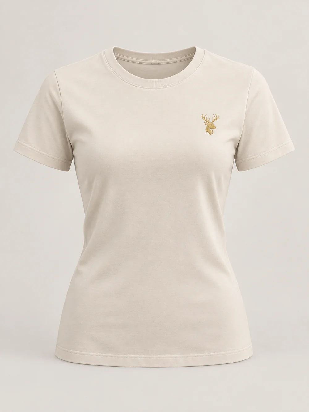 FORM / 01 Women's Contour Tee — Bone, Front view