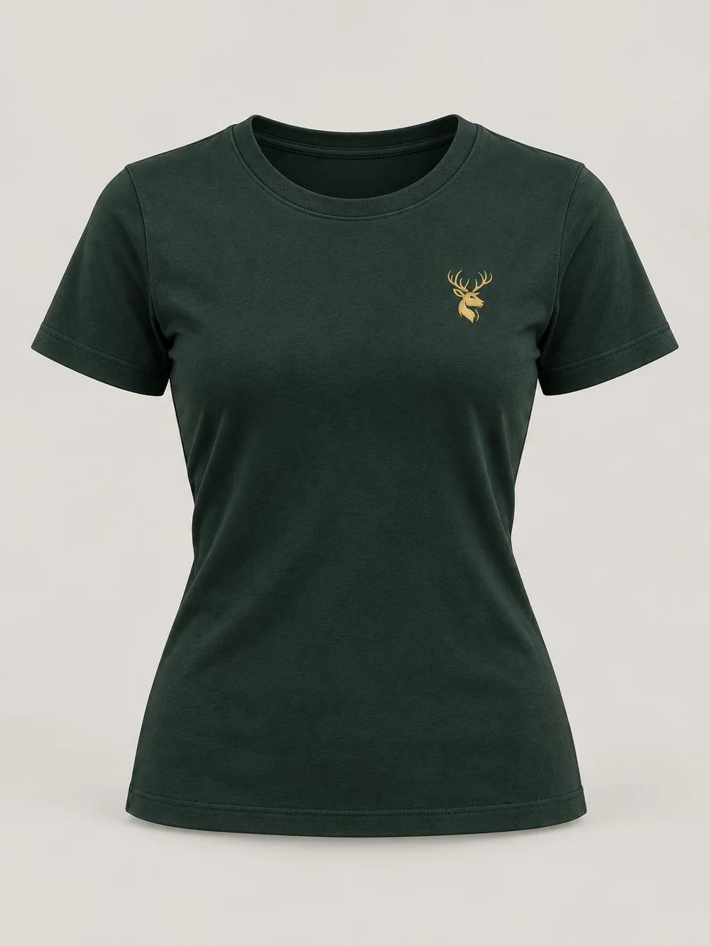 FORM / 01 Women's Contour Tee — Deep Forest, Front view