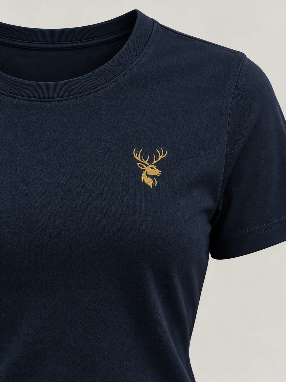 FORM / 01 Women's Contour Tee — Midnight Navy, Detail view