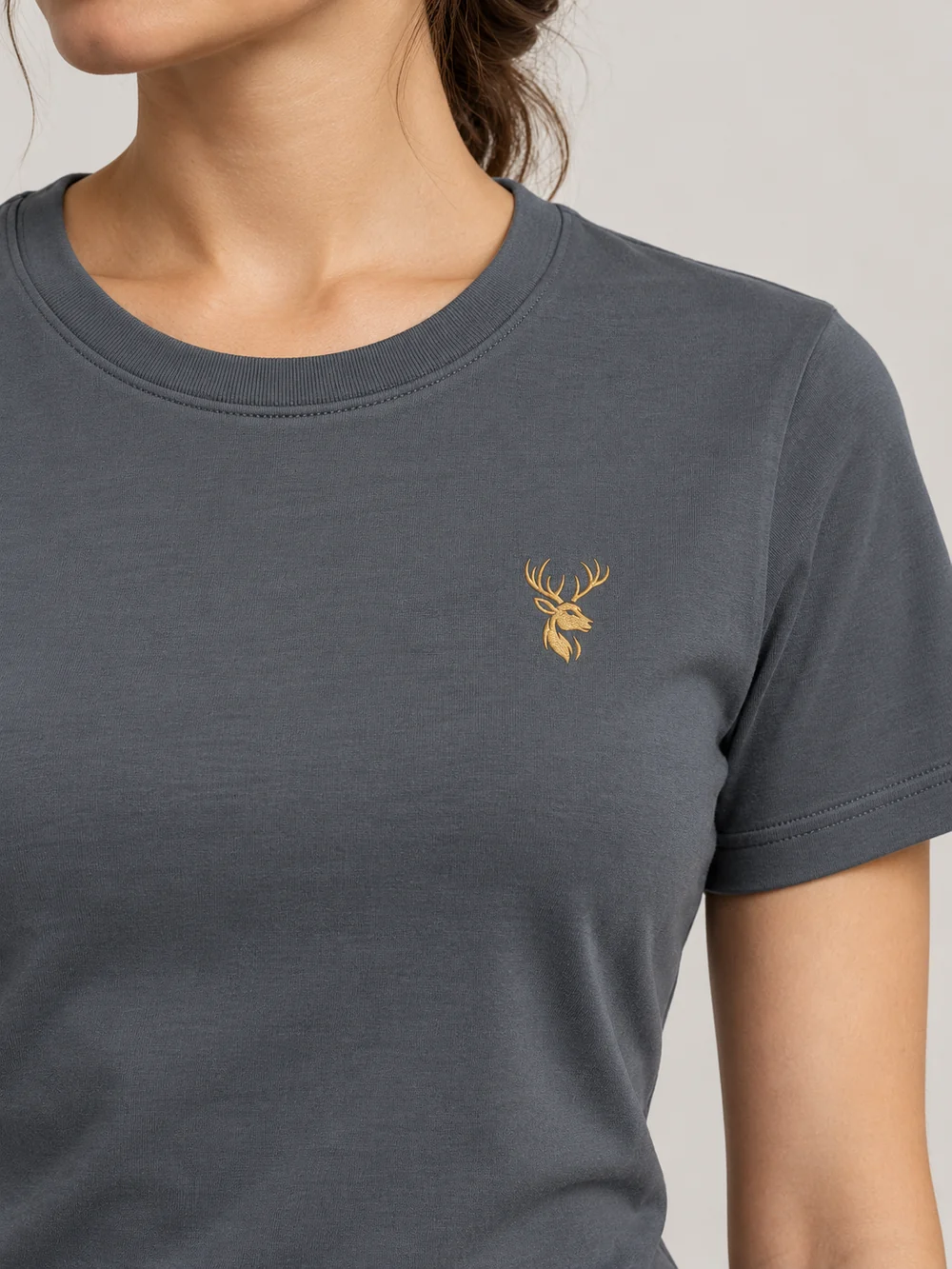 FORM / 01 Women's Contour Tee — Slate, Detail view