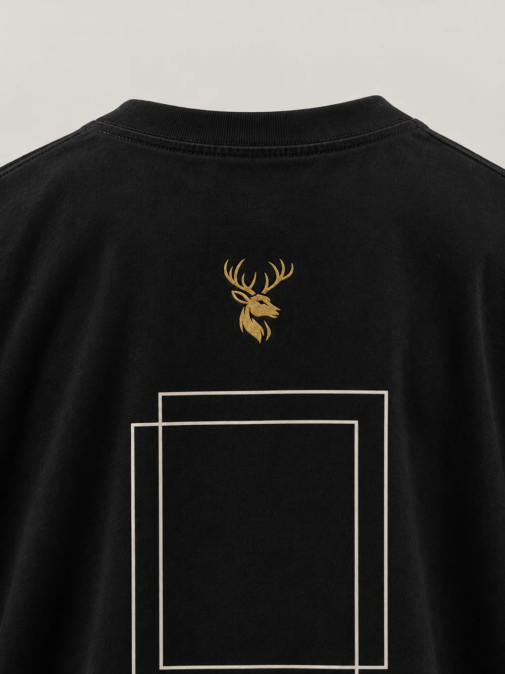 FORM / 01 Men's Frame Relaxed Tee — Black, Detail view
