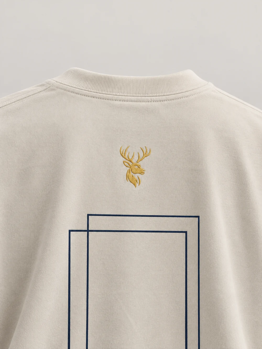 FORM / 01 Men's Frame Relaxed Tee — Bone, Detail view